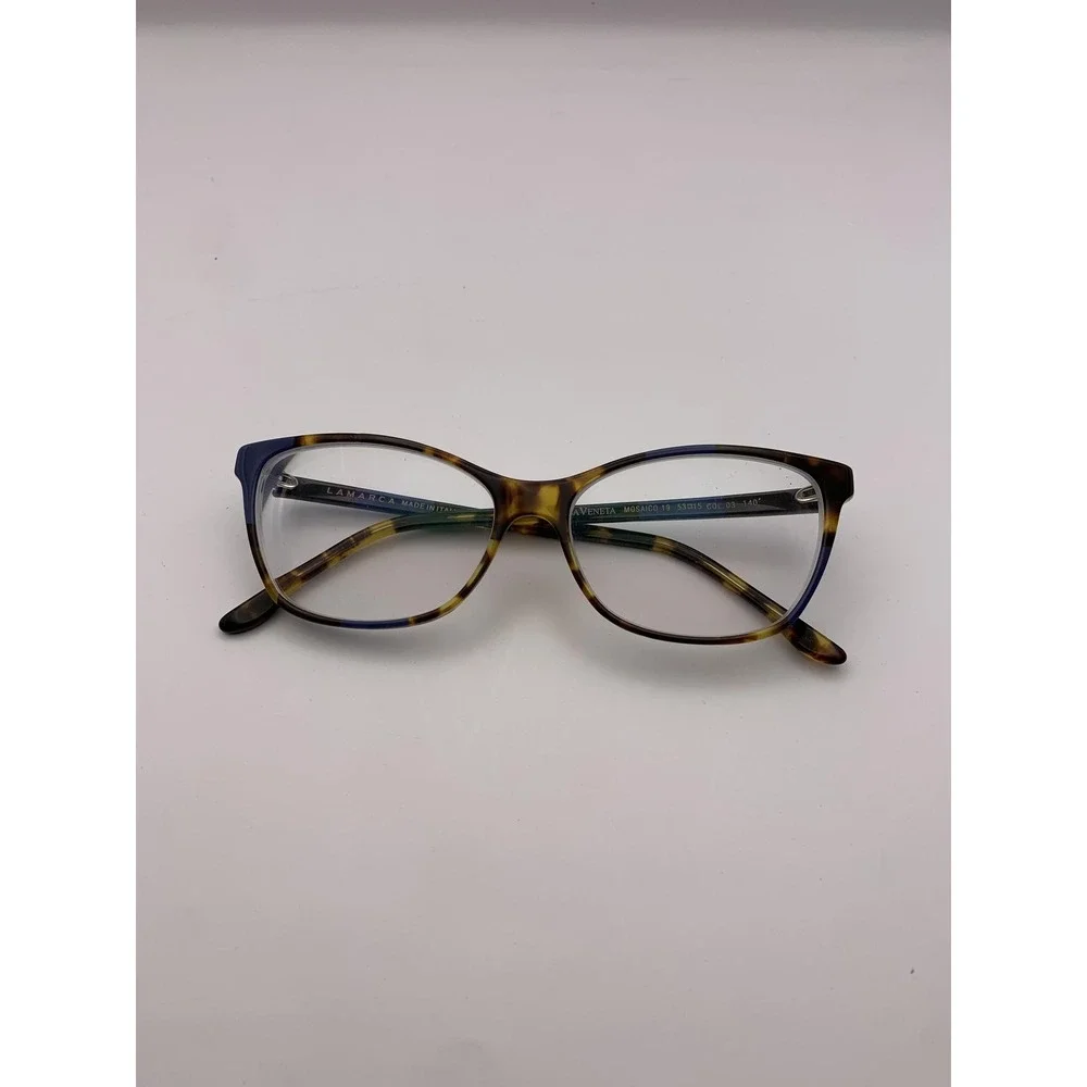 Lamarca Ottica Veneta Mosaico 19 Eyeglasses 53-15-140 Made Italy Tortoise Blue